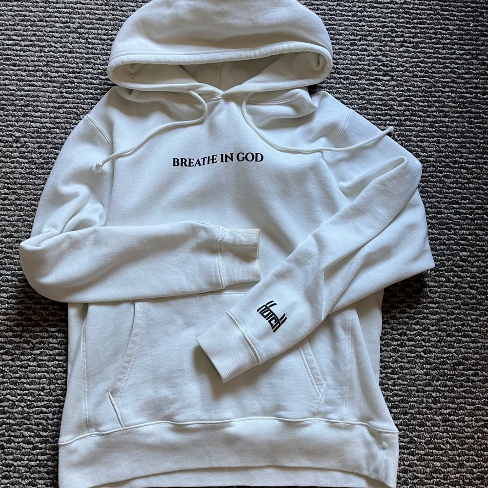 House of Hutch “Breathe in God” White Hoodie